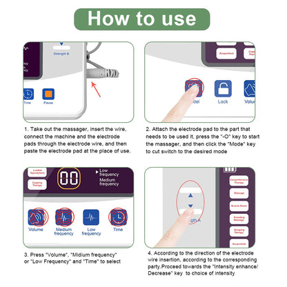 TENS Unit Low-Frequency Pulse Massager