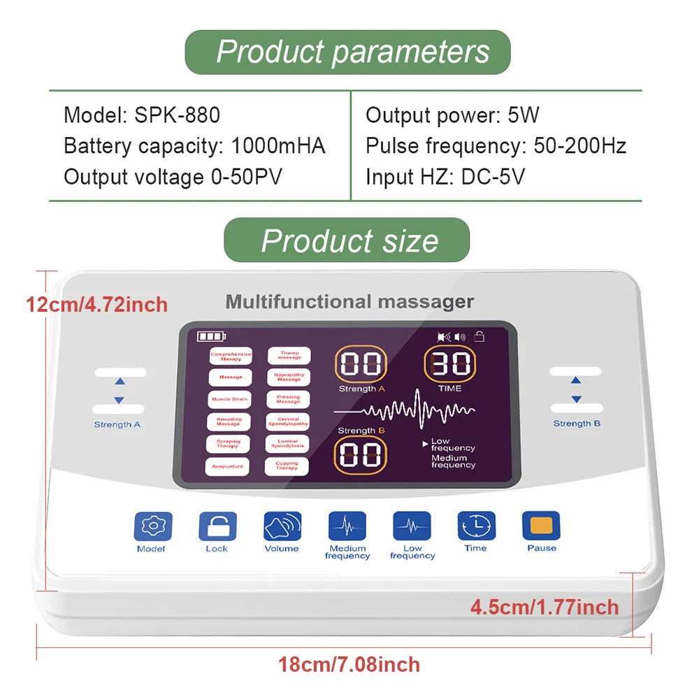 TENS Unit Low-Frequency Pulse Massager